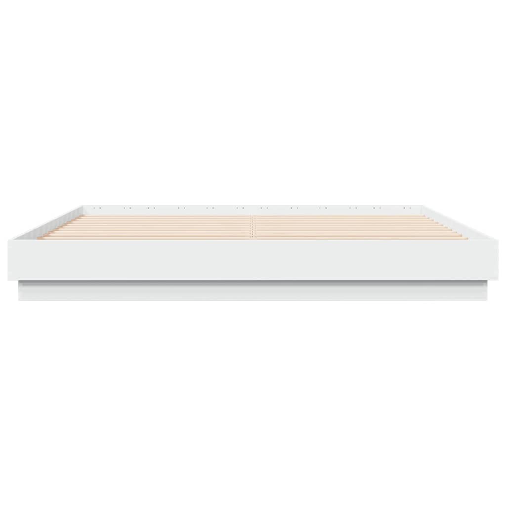 Sengeramme hvit 180x200 cm konstruert tre