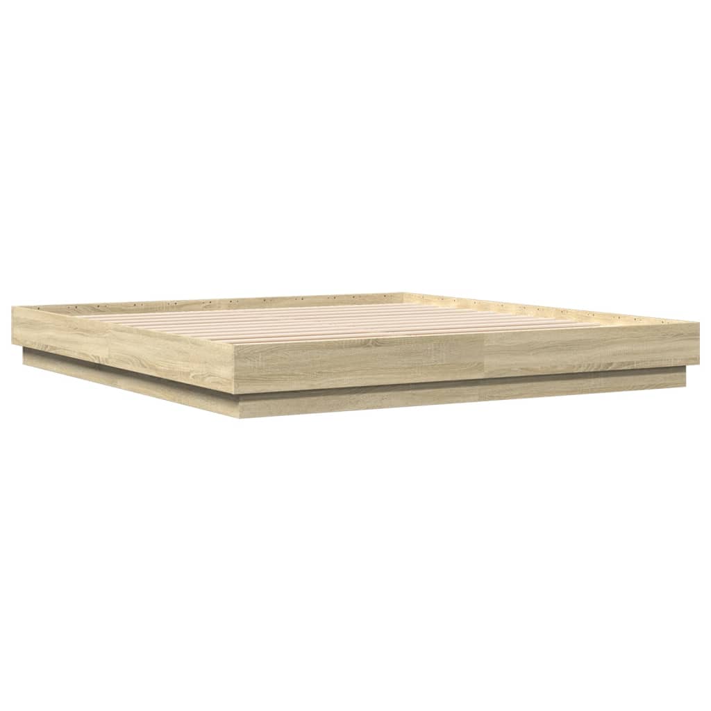 Sengeramme sonoma eik 180x200 cm konstruert tre