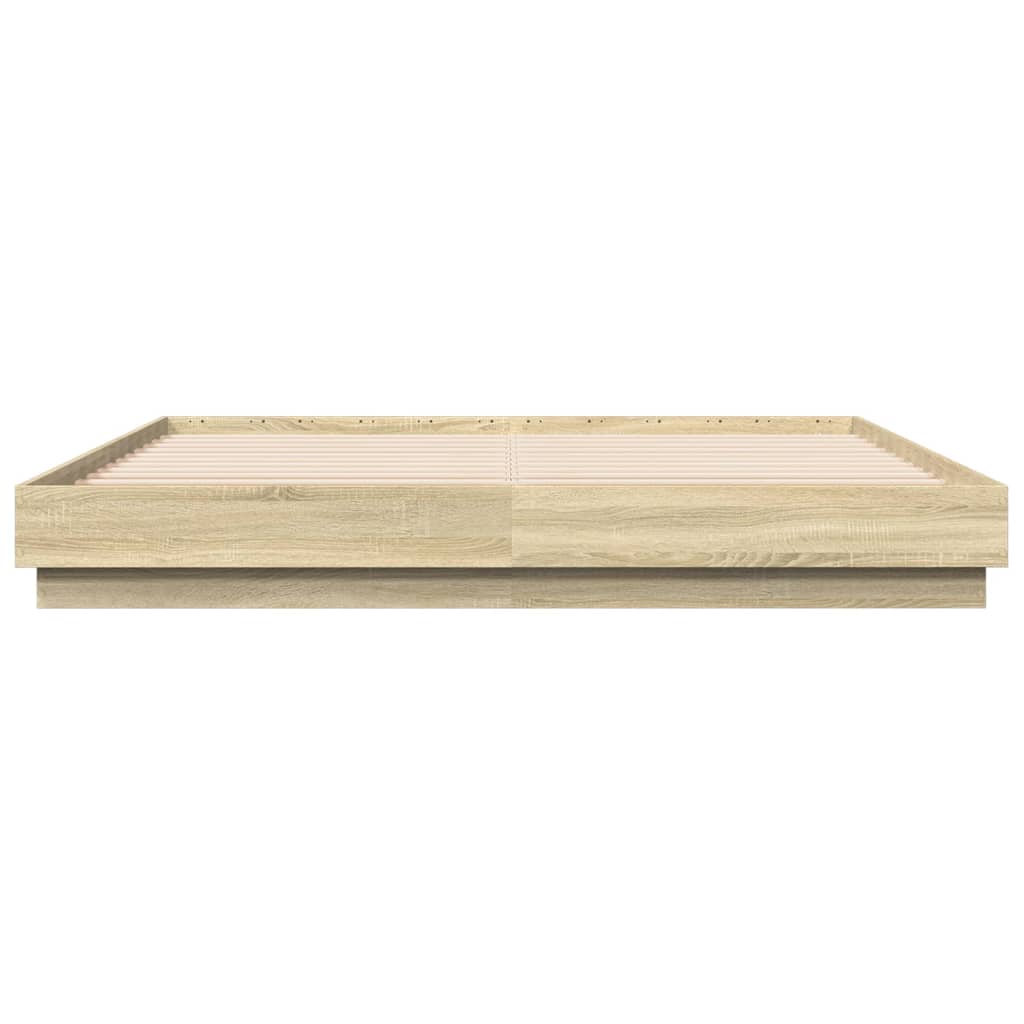 Sengeramme sonoma eik 180x200 cm konstruert tre