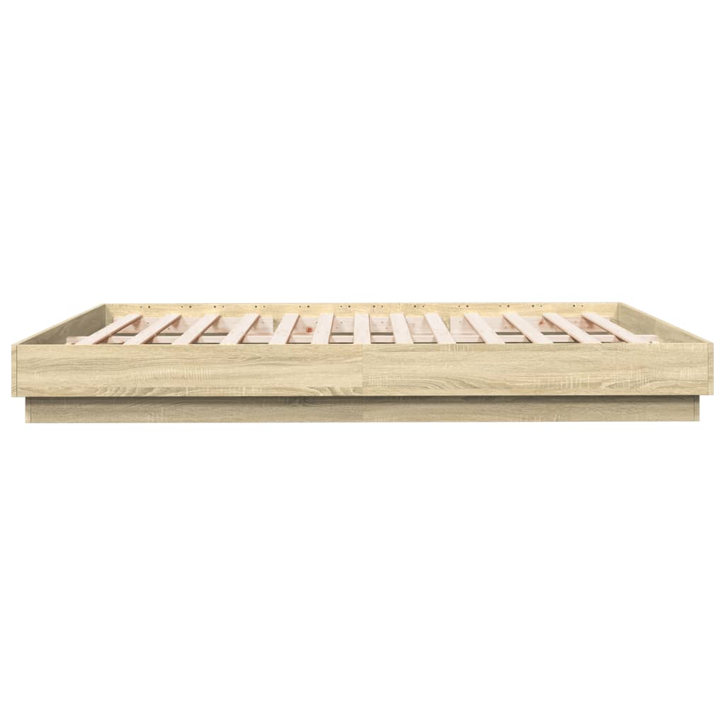 Sengeramme sonoma eik 180x200 cm konstruert tre