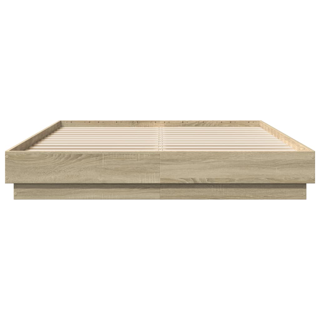 Sengeramme sonoma eik 120x200 cm konstruert tre