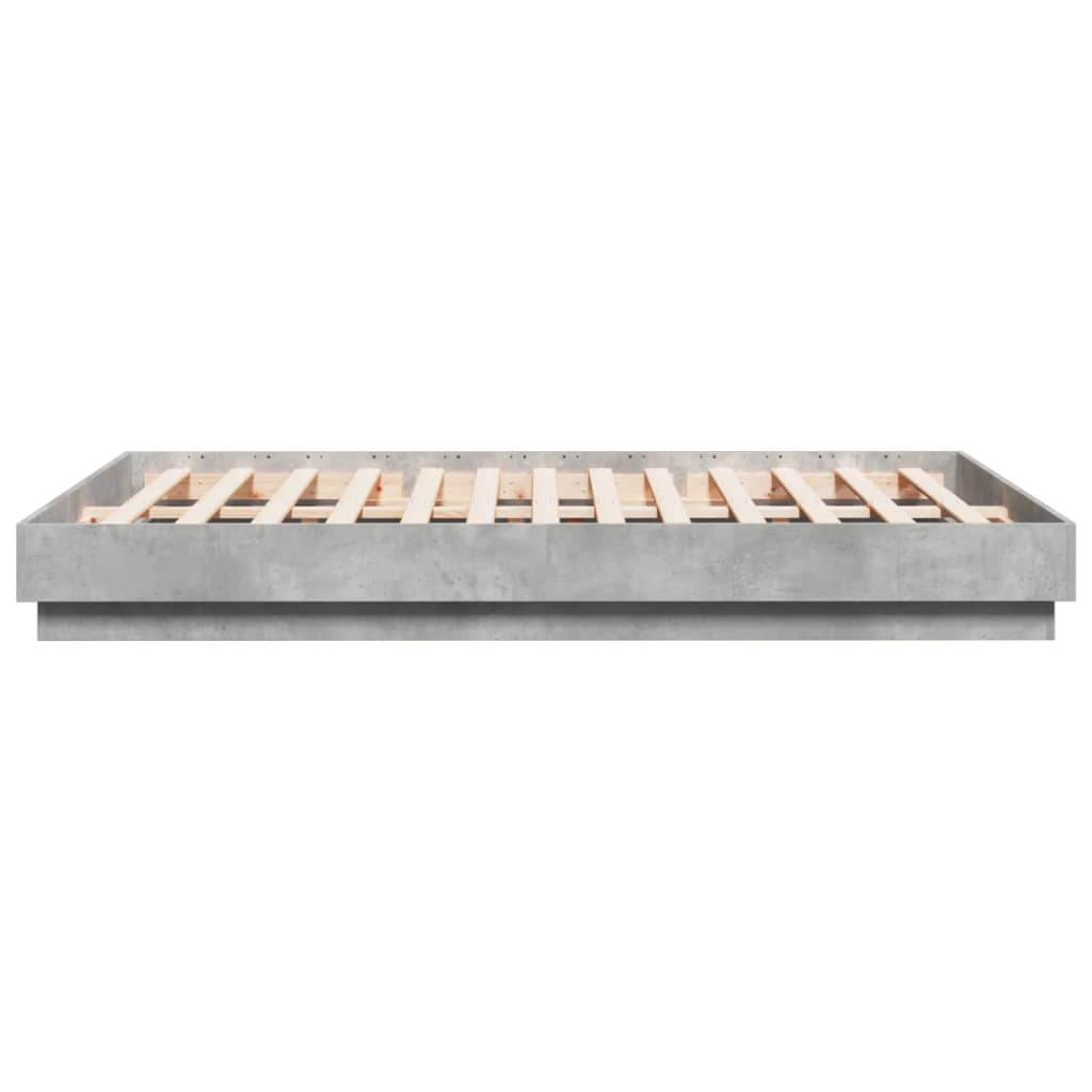 Sengeramme betonggrå 120x200 cm konstruert tre
