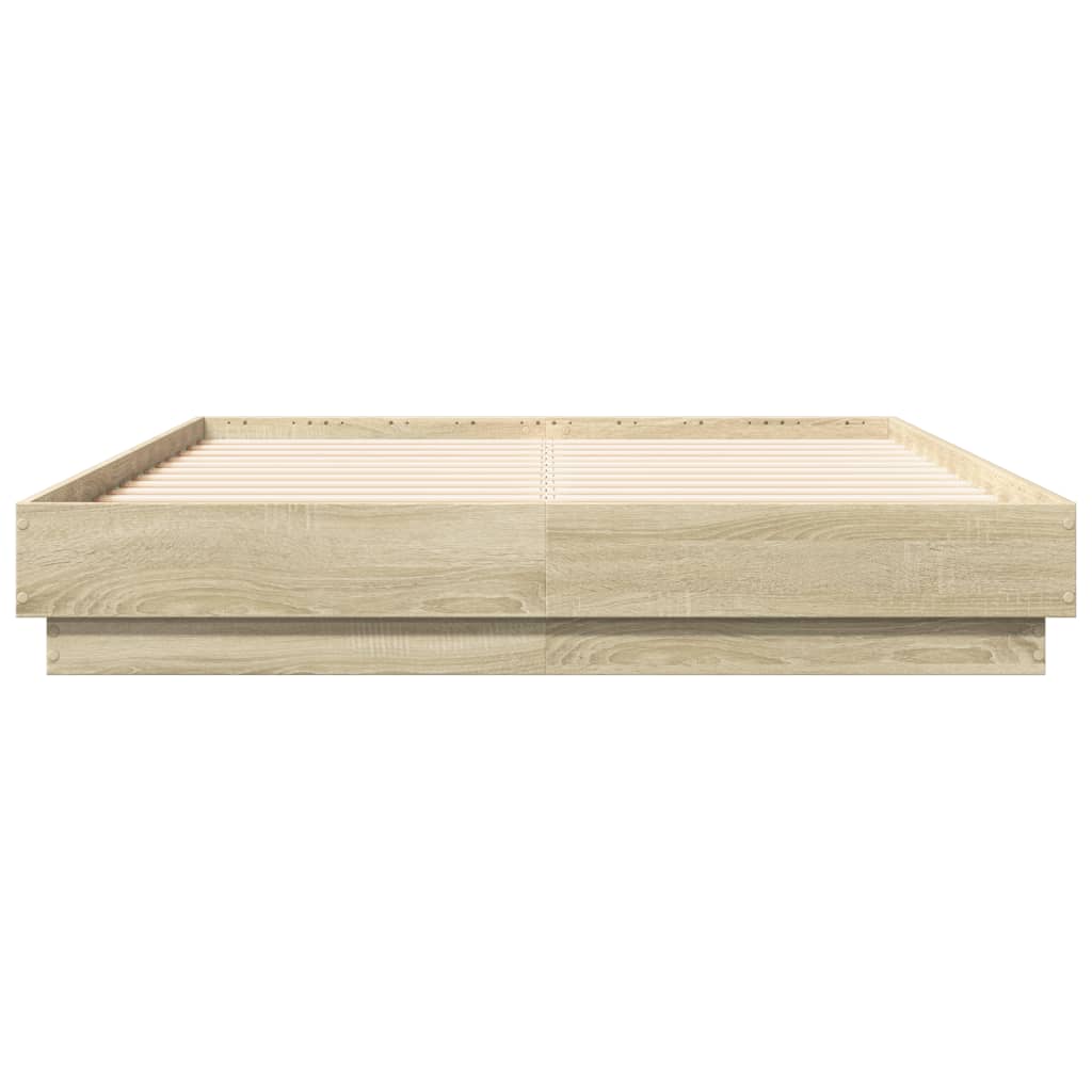 Sengeramme sonoma eik 120x190 cm konstruert tre