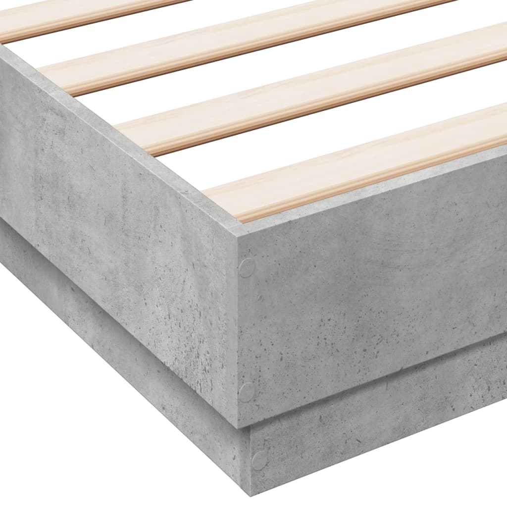 Sengeramme betonggrå 120x190 cm konstruert tre