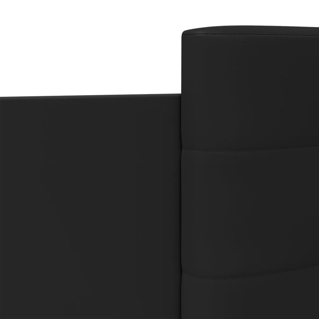Sengeramme med hodegavl svart 100x200 cm konstruert tre