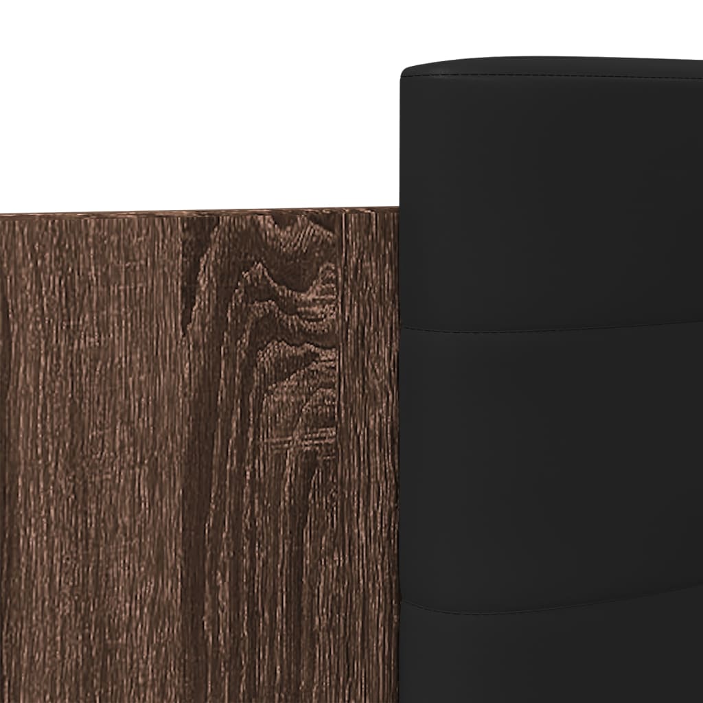 Sengeramme med hodegavl brun eik 90x190 cm konstruert tre