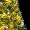 Kunstig juletre med 150 LED kulesett og flokket snø 120 cm