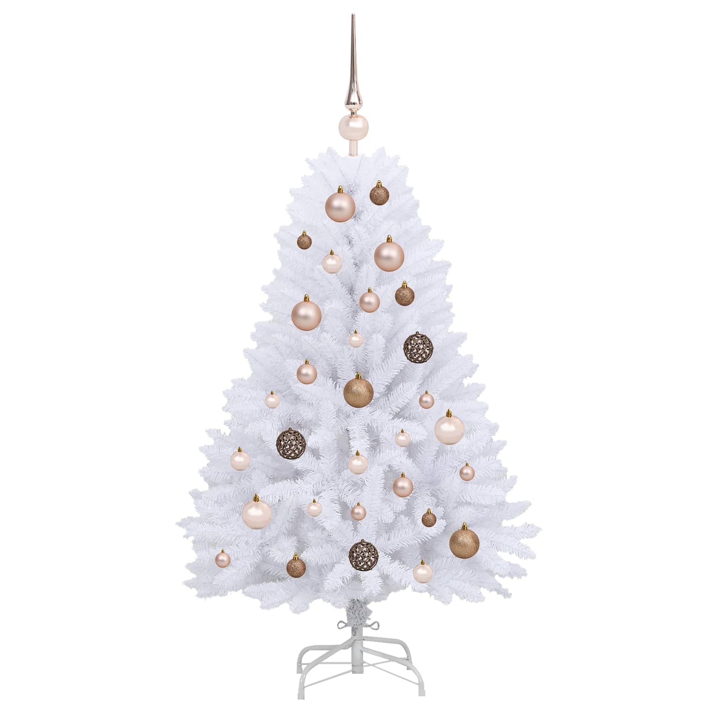 Kunstig sammensatt juletre Hvit 68 x 68 x 120 cm PVC og stål