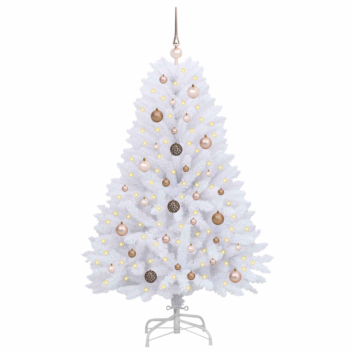 Kunstig juletre Hvit 80 x 80 x 150 cm PVC og metall