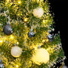 Kunstig juletre med 150 LED kulesett og flokket snø 150 cm