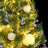 Kunstig juletre med 150 LED kulesett og flokket snø 150 cm
