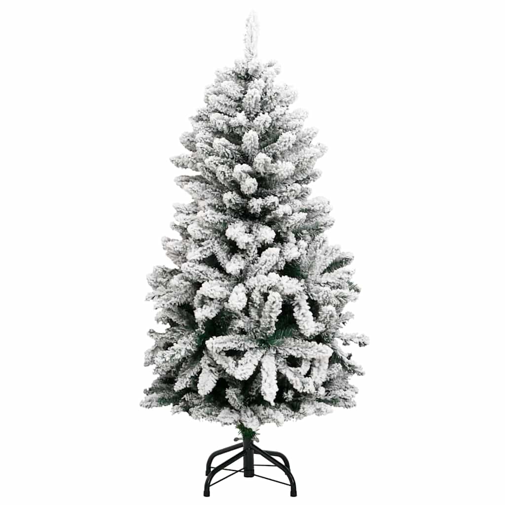 Kunstig hengslet juletre med 150 LED og kulesett 150 cm