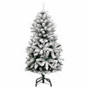 Kunstig hengslet juletre med 150 LED og kulesett 150 cm