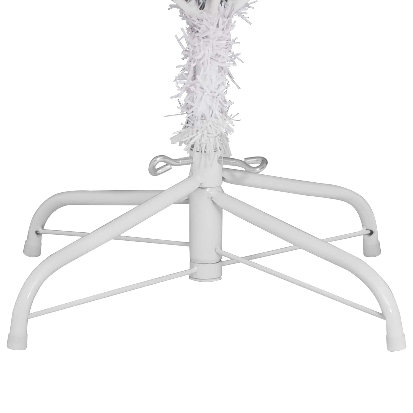 Kunstig juletre med 300 LED Hvit 240 cm PVC og metall