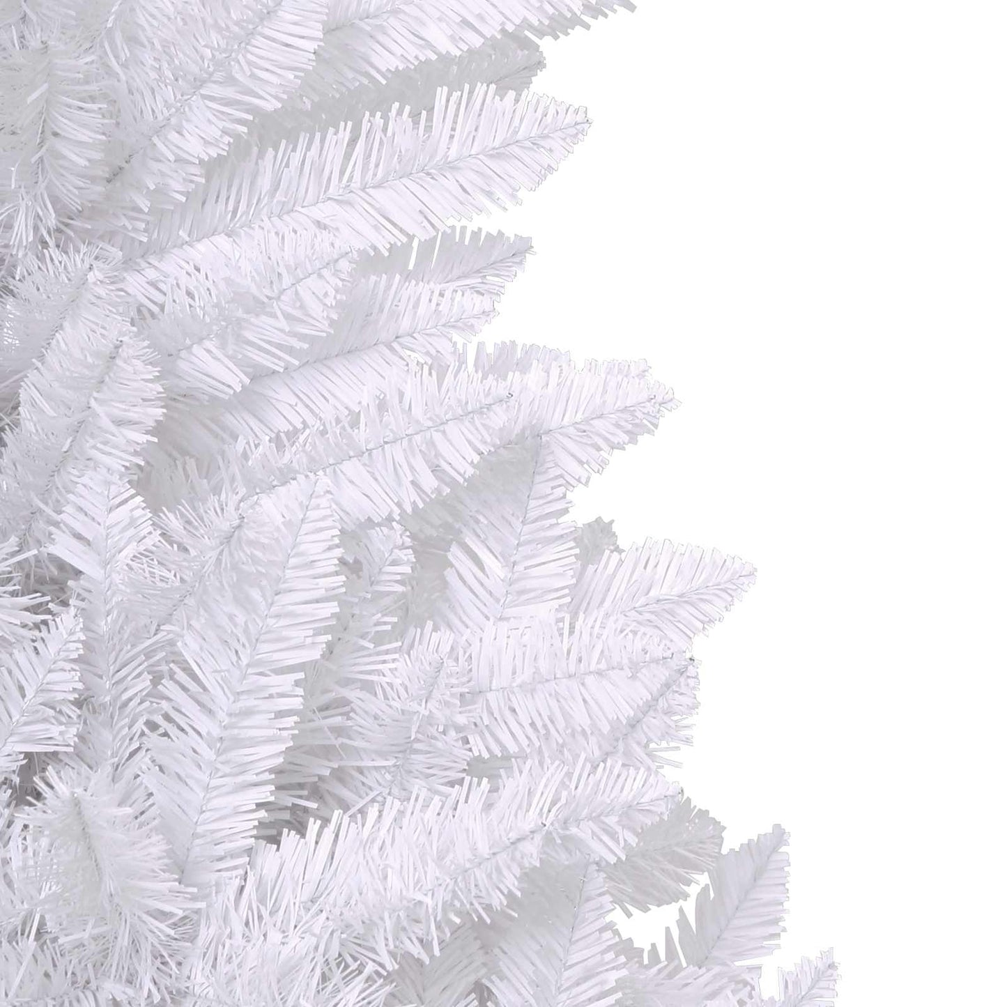 Kunstig juletre med 300 LED Hvit 240 cm PVC og metall
