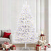 Kunstig juletre med 300 LED Hvit 240 cm PVC og metall