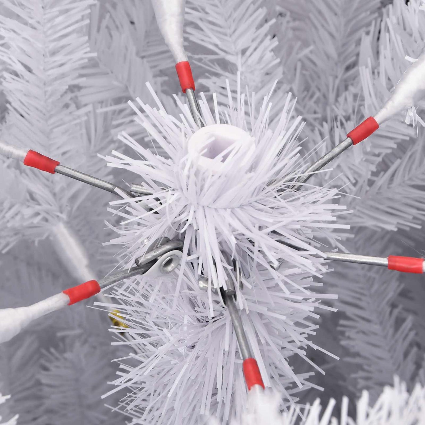 Kunstig juletre med 300 LED Hvit 300 cm PVC og metall