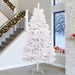 Kunstig juletre med 300 LED Hvit 300 cm PVC og metall