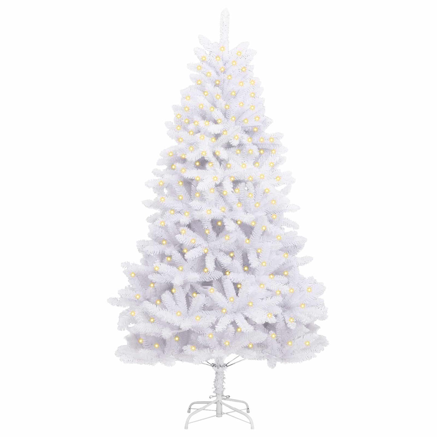 Kunstig juletre med 300 LED Hvit 300 cm PVC og metall