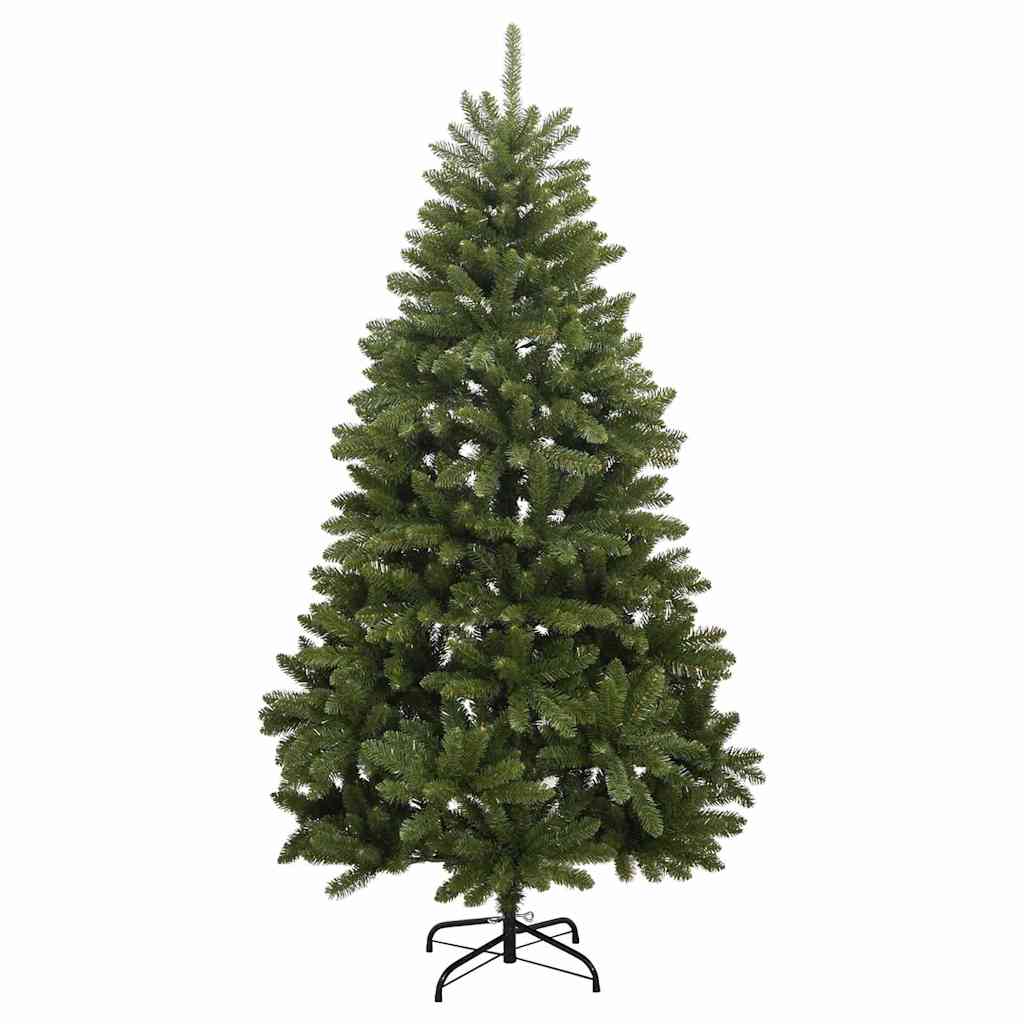 Kunstig hengslet juletre med 300 LED og kulesett 240 cm