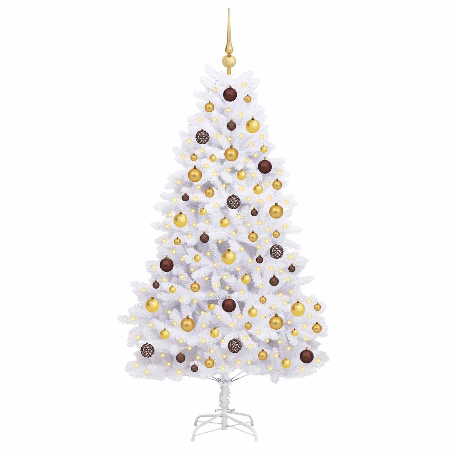 Kunstig juletre Hvit 90 x 90 x 180 cm PVC og metall