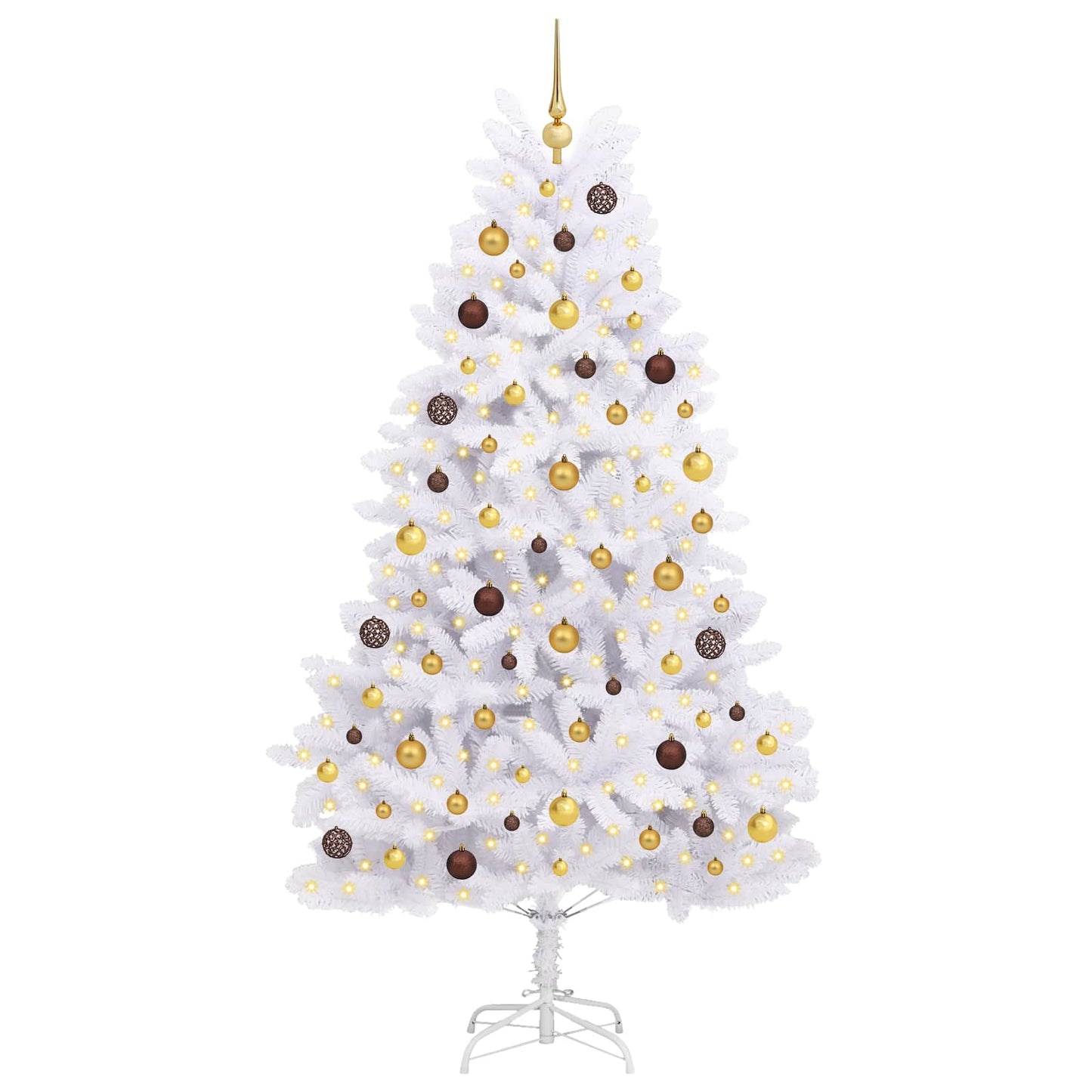 Kunstig juletre Hvit 106 x 106 x 210 cm PVC og metall