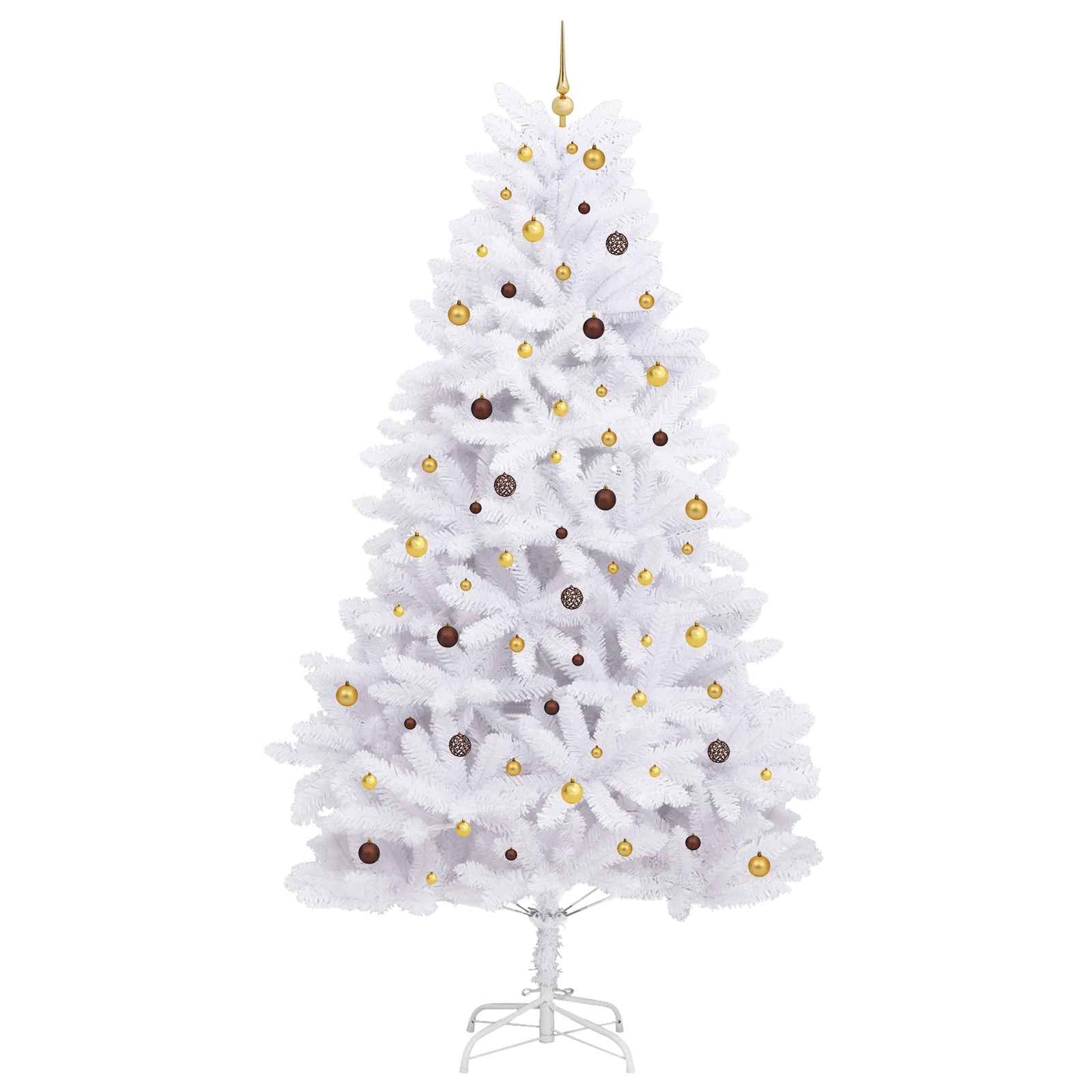 Kunstig juletre Hvit 138 x 138 x 300 cm PVC og metall