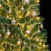 Kunstig juletre med 300 LED kulesett flokket snø 210 cm