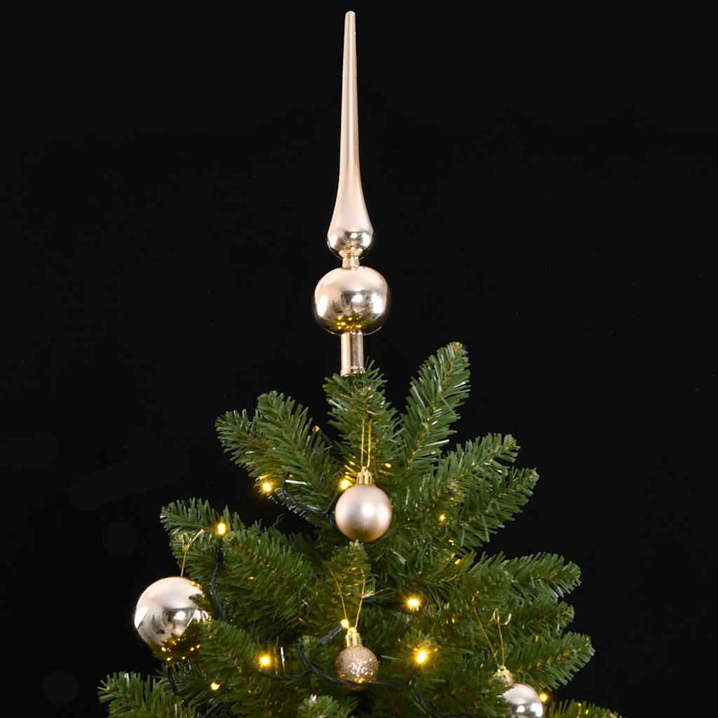 Kunstig hengslet juletre med 300 LED og kulesett 300 cm