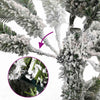 Kunstig hengslet juletre med 300 LED og kulesett 210 cm