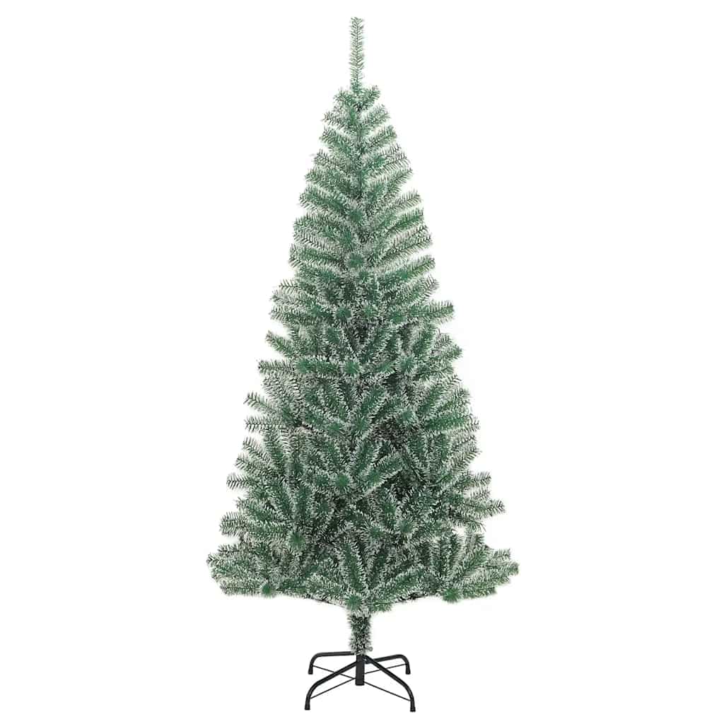Kunstig juletre med 300 LED kulesett flokket snø 180 cm