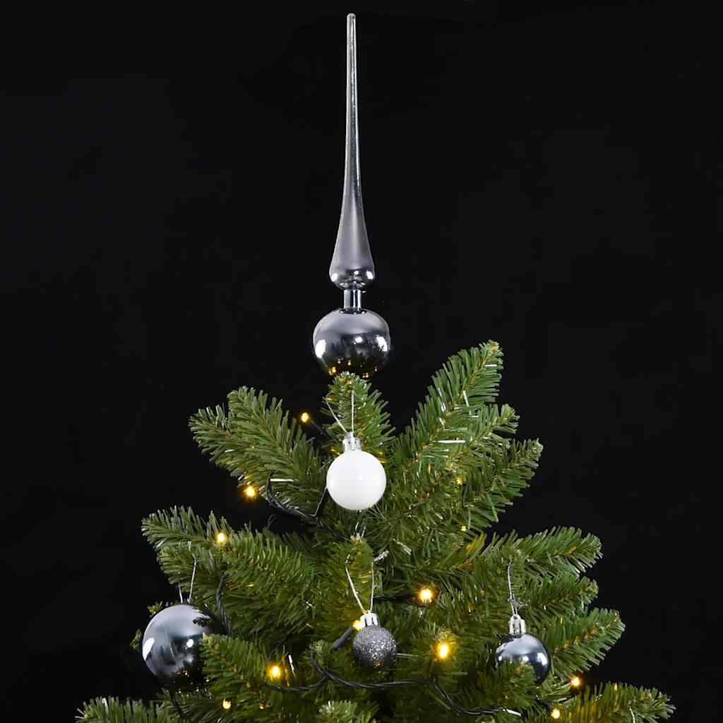 Kunstig hengslet juletre med 300 LED og kulesett 300 cm