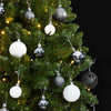 Kunstig hengslet juletre med 300 LED og kulesett 300 cm