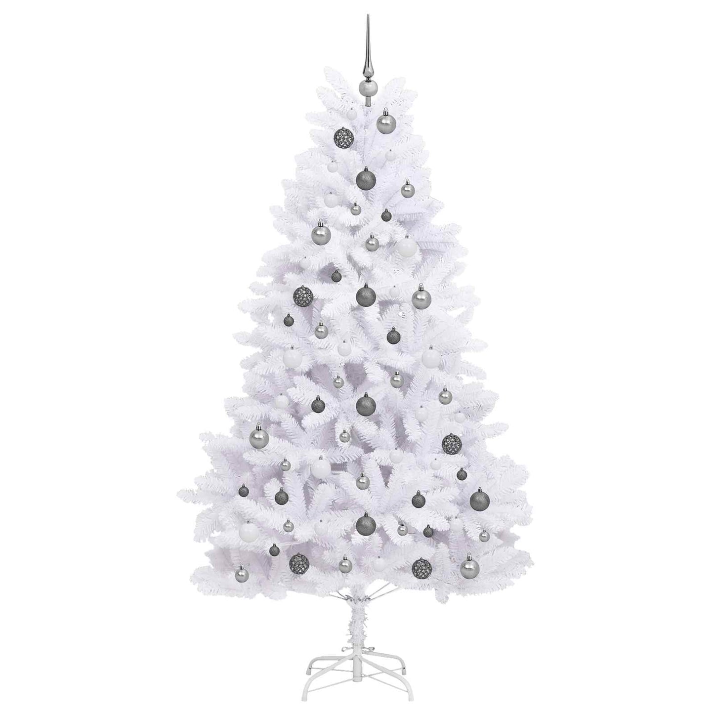 Kunstig juletre Hvit 106 x 106 x 210 cm PVC og metall