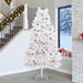 Kunstig juletre Hvit 128 x 128 x 270 cm PVC og metall