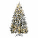 Kunstig hengslet juletre med 300 LED og kulesett 180 cm