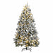 Kunstig hengslet juletre med 300 LED og kulesett 210 cm