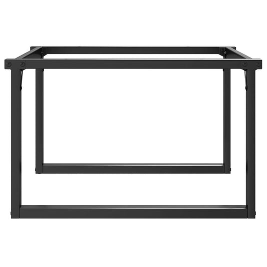 Ben for salongbord O-ramme 80x70x43 cm stål