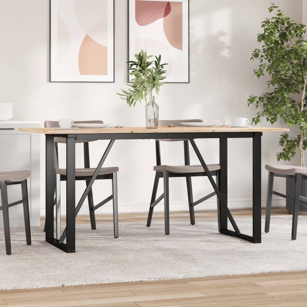 Ben for spisebord O-ramme 140x60x73 cm stål