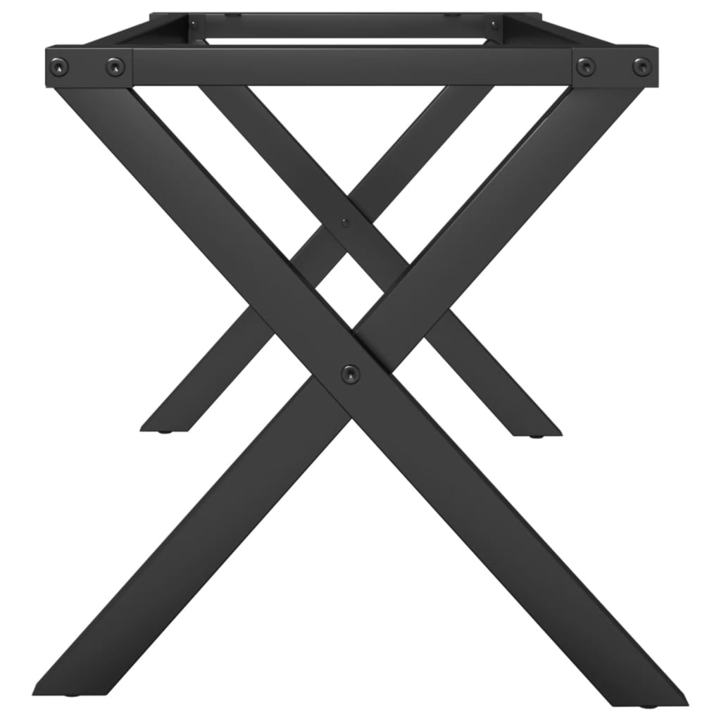 Ben for salongbord X-ramme 70x30x43 cm stål