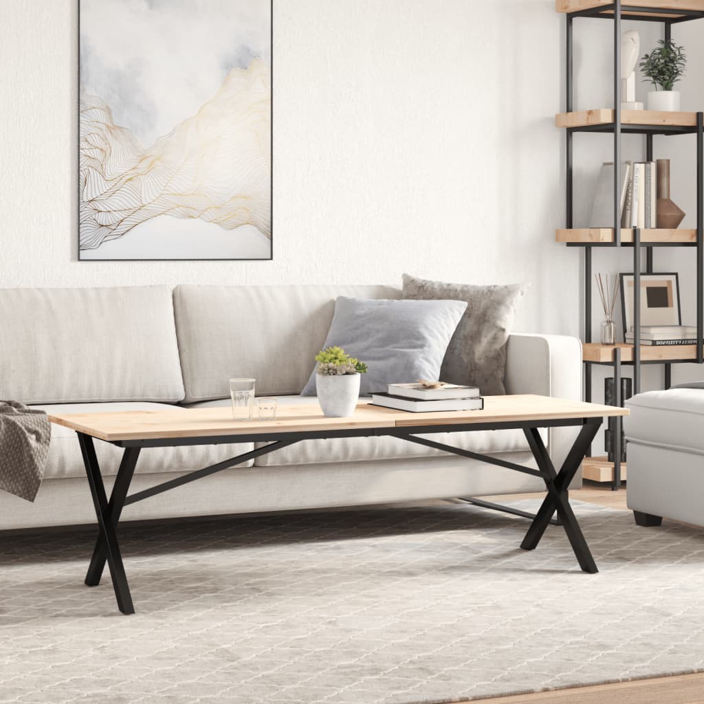 Ben for salongbord X-ramme 140x30x43 cm stål