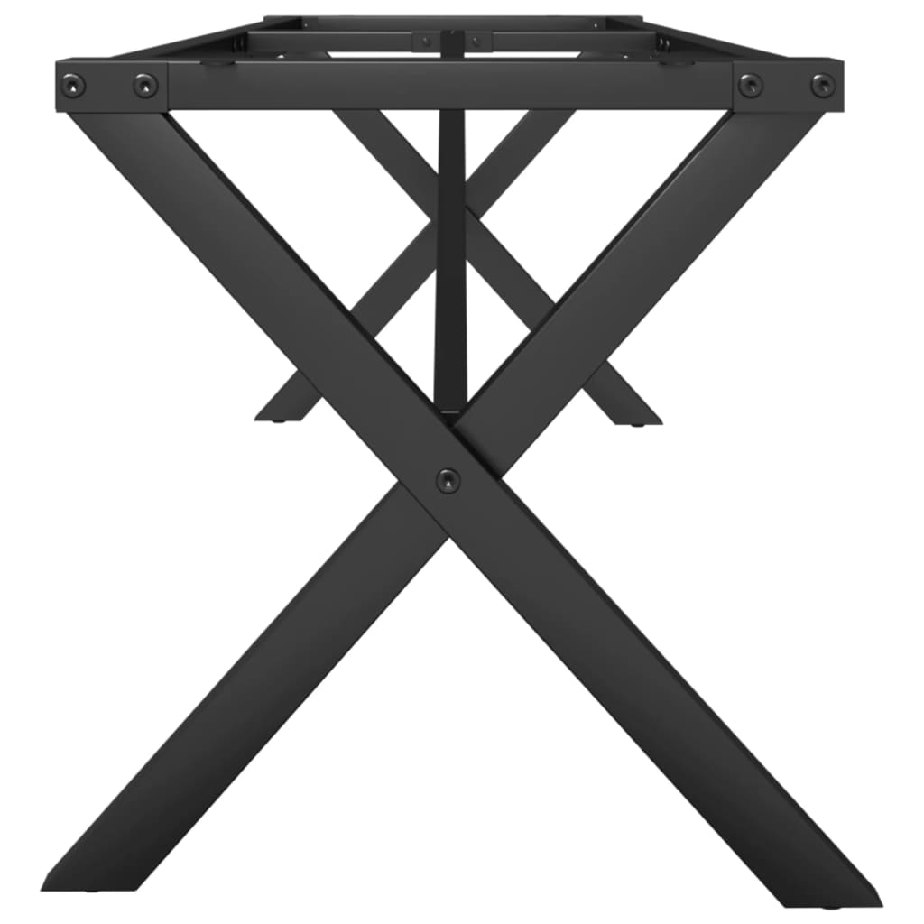 Ben for salongbord X-ramme 140x30x43 cm stål