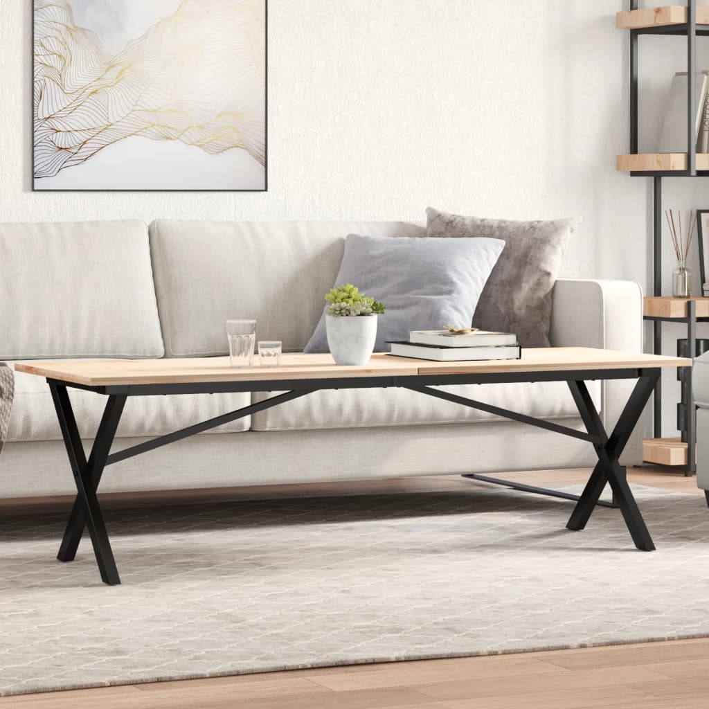Ben for salongbord X-ramme 140x30x43 cm stål