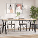 Ben for spisebord Y-ramme 180x80x73 cm stål