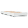 Sengeramme med LED-lys hvit 100x200 cm
