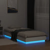 Sengeramme med LED-lys hvit 100x200 cm