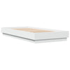 Sengeramme med LED-lys hvit 100x200 cm