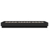 Sengeramme med LED-lys svart 100x200 cm