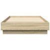 Sengeramme med LED-lys sonoma eik 90x200 cm