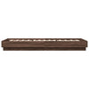 Sengeramme med LED-lys brun eik 90x200 cm